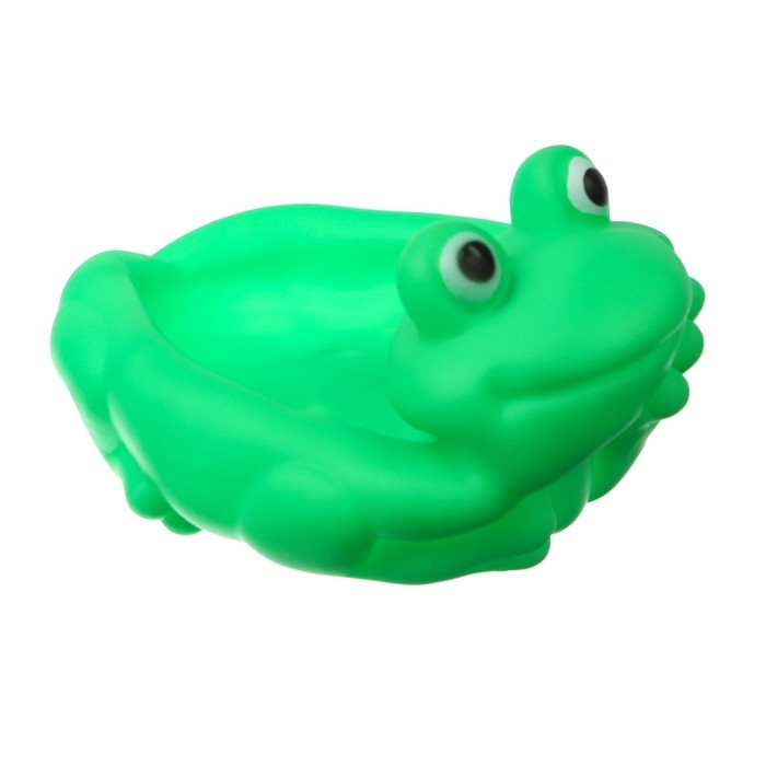 Набор резиновых игрушек для ванны &laquo;Мыльница: Лягушка&raquo;, 14,5 см, с пищалкой, 4 шт, Крошка Я