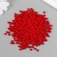 Набор бусин "Жемчуг" d 4 мм, 250 гр, красный Набор бусин "Жемчуг" d 4 мм, 250 гр, красный