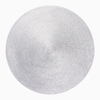 Салфетка сервировочная Доляна цв.серебро, d 38 см