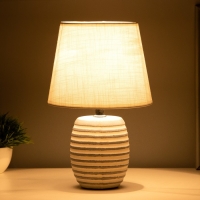 Настольная лампа "Алатея" Е14 40Вт бело-серый 17х17х28 см Настольная лампа "Алатея" Е14 40Вт бело-серый 17х17х28 см