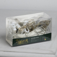 Гирлянда &laquo;Занавес&raquo; 2.8 &times; 3 м роса на крючках, с пультом, IP20, серебристая нить, 300 LED, свечение мульти, 8 режимов, USB