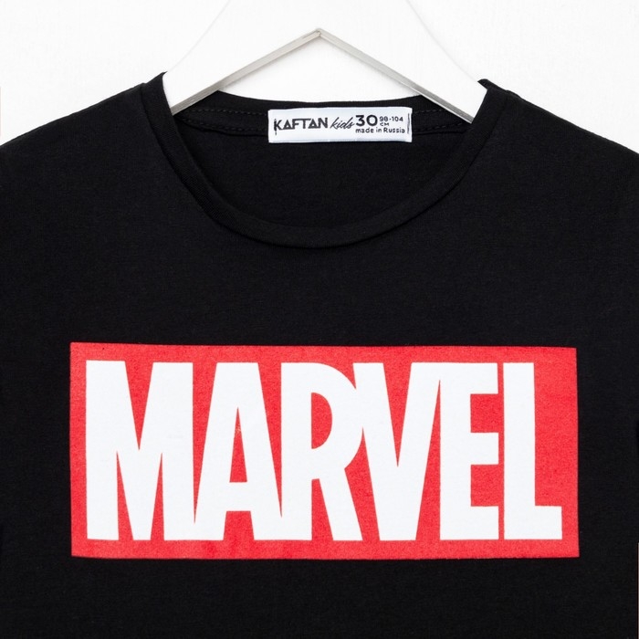 Футболка с длинным рукавом Marvel, рост 86-92, черный Футболка с длинным рукавом Marvel, рост 86-92, черный