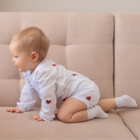 Боди детское с рюшами MINAKU, цвет молочный, рост 80-86 см