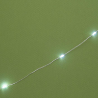 Гирлянда &laquo;Нить&raquo; 20 м роса, IP44 серебристая нить, 200 LED, свечение белое, 2 режима, солнечная батарея