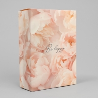 Коробка подарочная складная, упаковка, &laquo;Нежные пионы&raquo;, 16 х 23 х 7.5 см