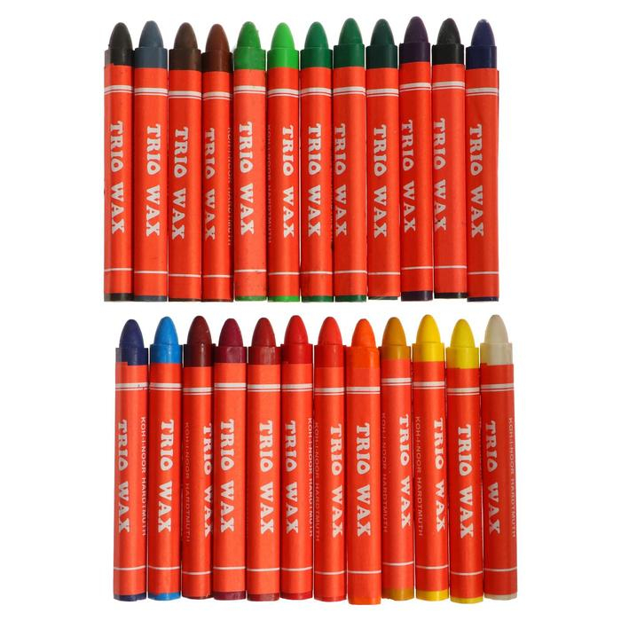 Мелки восковые 24 цвета TRIO Мелки восковые 24 цвета TRIO