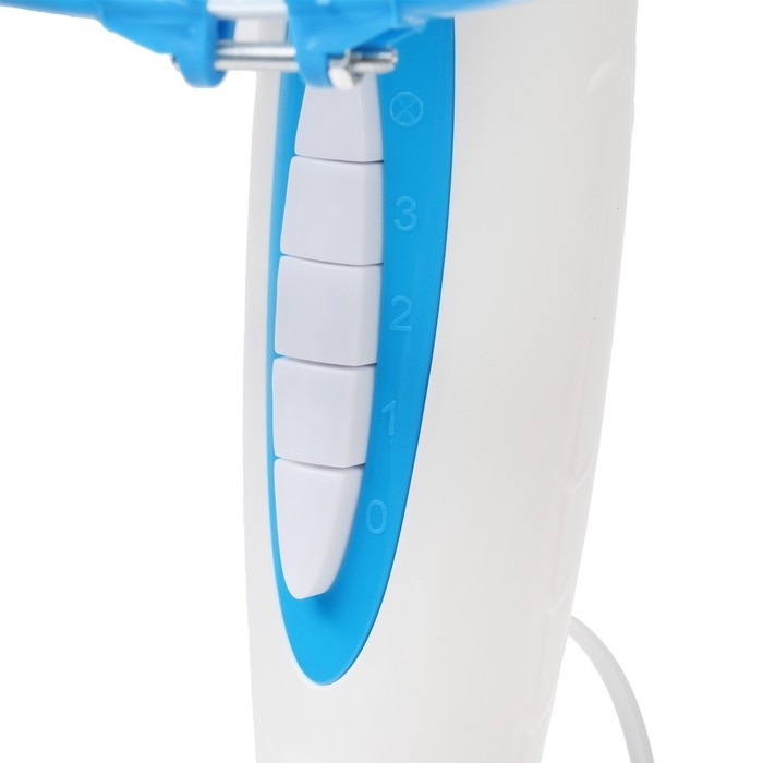 Вентилятор Luazon LOF-01, напольный, 45 Вт, 3 режима, бело-синий Вентилятор Luazon LOF-01, напольный, 45 Вт, 3 режима, бело-синий