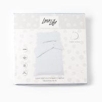 Комплект постельного белья 1,5сп LoveLife Celestial blue 143*215см,150*220см 50*70см-1шт,100%хлопок,сатин,125г/м&sup2;