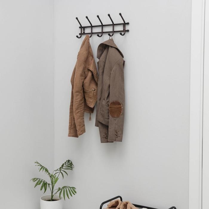 Вешалка настенная &laquo;Уют &raquo;, 5 крючков, цвет медный антик