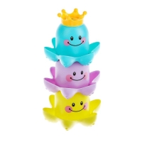 Набор игрушек для игры в ванне &laquo;Осьминожка - пирамидка&raquo;, 3 шт
