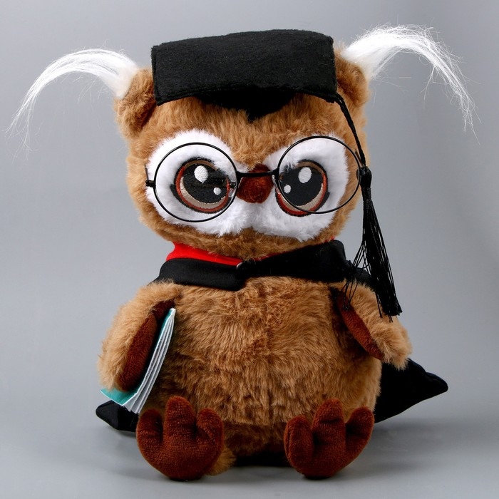 Мягкая игрушка &laquo;1 сентября: Совушка с книжкой&raquo;, цвет коричневый