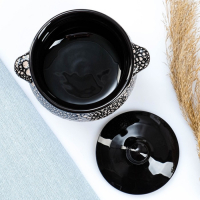 Горшок керамический для запекания "Пиканто" 0,65л / 12,5х11,5см, мрамор Горшок керамический для запекания "Пиканто" 0,65л / 12,5х11,5см, мрамор