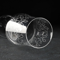 Набор бокалов для вина &laquo;Экстра&raquo;, 460 мл, декор листья, 6 шт