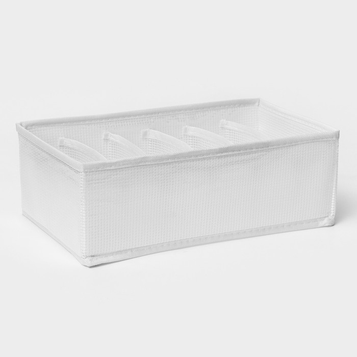 Органайзер для хранения белья LaDо́m, 6 ячеек, 28×16×10 см, цвет белый Органайзер для хранения белья LaDо́m, 6 ячеек, 28×16×10 см, цвет белый