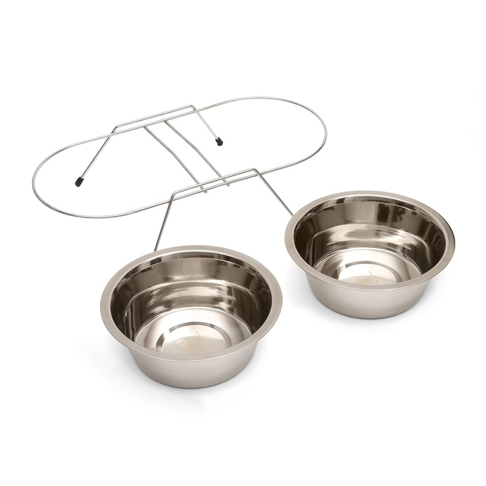 Набор из 2 мисок на подставке, 2 х 1,5 л Набор из 2 мисок на подставке, 2 х 1,5 л