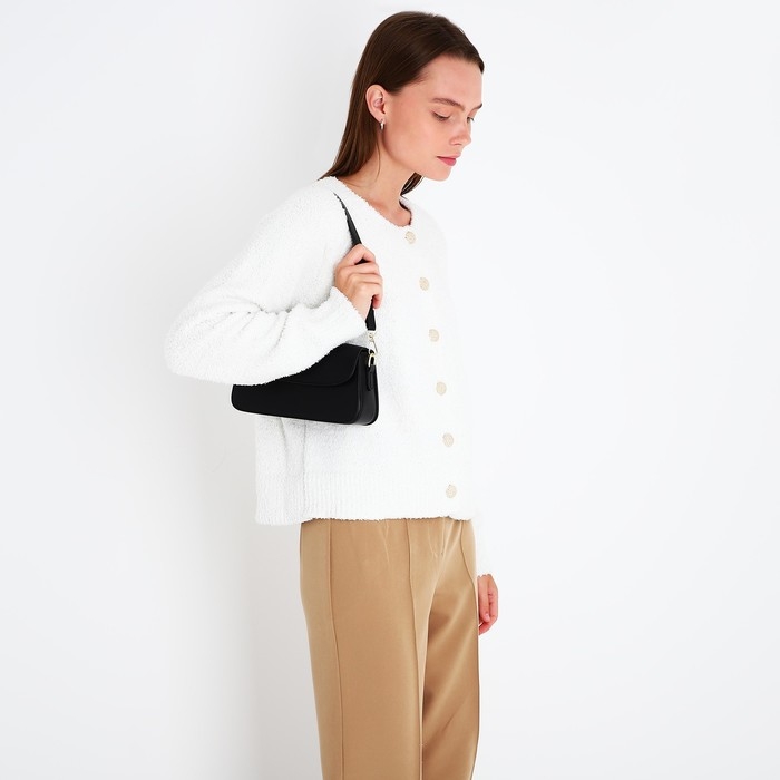 Сумка-мессенджер на магните, цвет чёрный