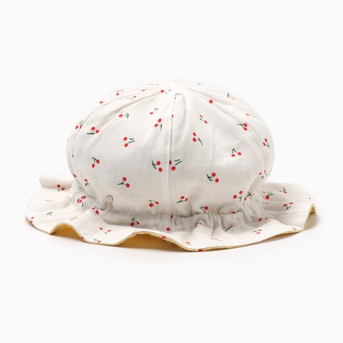 Панама детская MINAKU Панама детская MINAKU "Вишенка", цв, белый/желтый, р-р 46