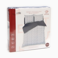 Постельное бельё Этель дуэт Blue ornament, 143х215 см 2 шт, 220х240 см, 70х70 см 2 шт, бязь 125 г/м2