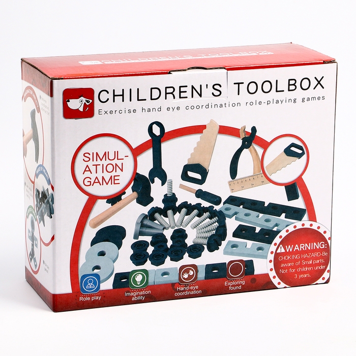 Конструктор деревянный &laquo;Инструменты&raquo; 23,7 &times; 18,5 &times; 9 см