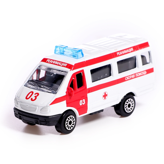 Машина металлическая &laquo;KAMAZ эвакуатор&raquo;, 12 см, открываются двери, подвижные детали, инерция, скорая помощь 7,5 см