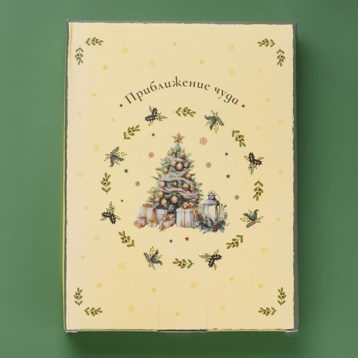 Тарелка новогодняя Доляна &laquo;Приближение чуда&raquo;, 23,5&times;14&times;2 см, керамика, цвет белый