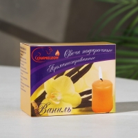 Набор свечей-столбиков 2 шт, 4х6 см, ваниль