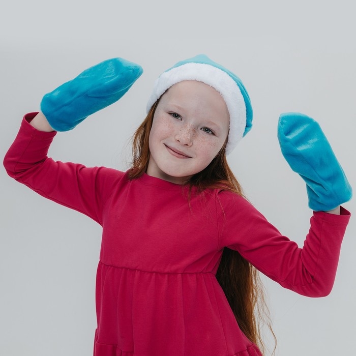 Карнавальный набор &laquo;Волшебная снегурочка&raquo;: шапка, варежки, р. 56&ndash;58 см