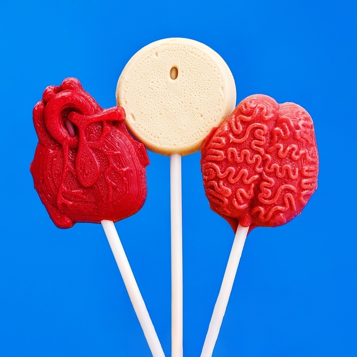 Карамель на палочке "ATOMIC HEART", части тела, 20 г