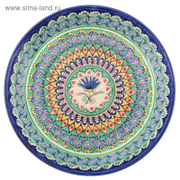 Ляган Риштанская Керамика "Узоры", 36 см, синий Ляган Риштанская Керамика "Узоры", 36 см, синий