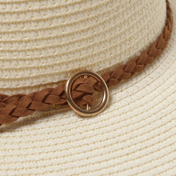 Шляпа женская MINAKU, цв. белый, р-р 58 Шляпа женская MINAKU, цв. белый, р-р 58