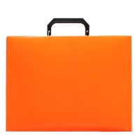 Папка-портфель А4 на замке, Calligrata "Неон", 1 отделение, пластиковая, 700 мкм, оранжевая Папка-портфель А4 на замке, Calligrata "Неон", 1 отделение, пластиковая, 700 мкм, оранжевая