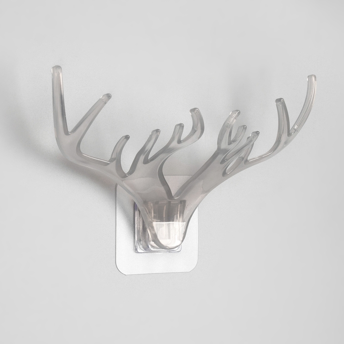 Органайзер настенный универсальный &laquo;Рога&raquo;, 17,8&times;3,2&times;12 см, цвет прозрачно-серый