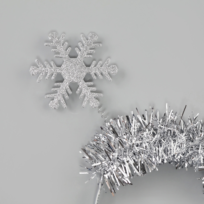 Карнавальный набор &laquo;Яркая снежинка&raquo;, платье, ободок, рост 116-122 см