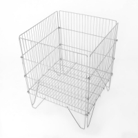 Корзина-накопитель, разборная, 62×62×80 см, цвет хром Корзина-накопитель, разборная, 62×62×80 см, цвет хром