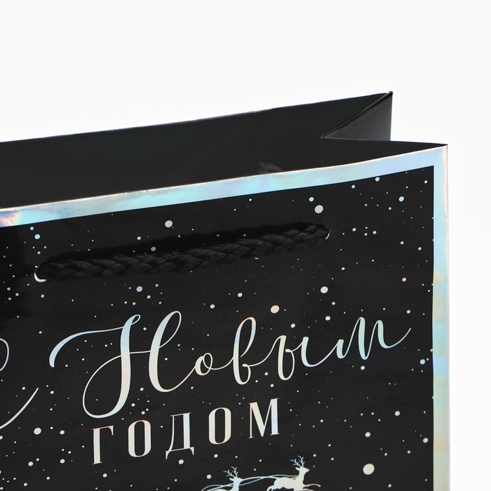 Пакет голографический вертикальный «Зимний лес», S 12 х 15 х 5.5 см , Новый год Пакет голографический вертикальный «Зимний лес», S 12 х 15 х 5.5 см , Новый год