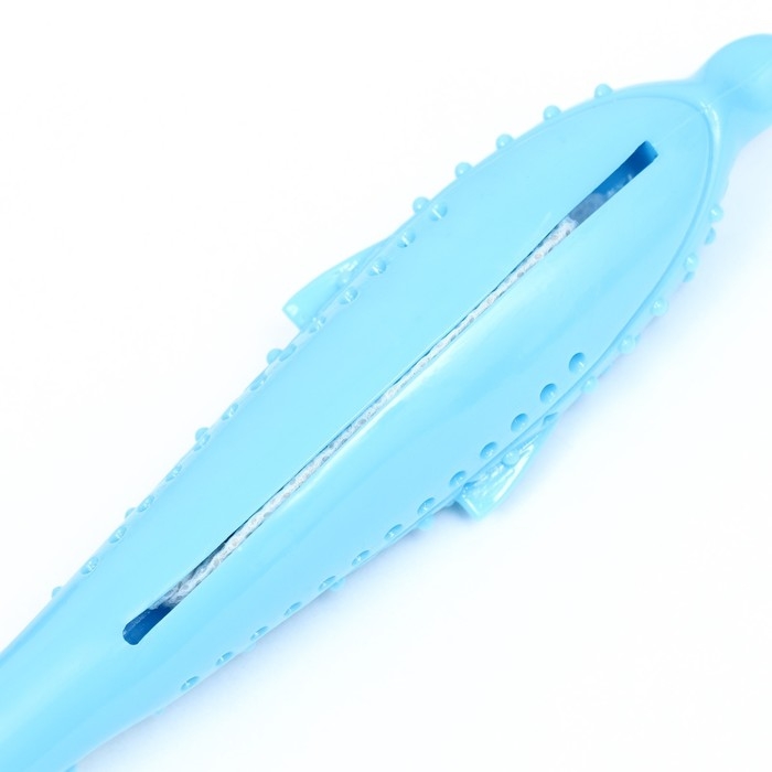 Игрушка для кошек с кошачьей мятой Игрушка для кошек с кошачьей мятой "Дельфин", 17 см, синяя