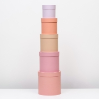 Набор круглых коробок 5 в 1 "Рассвет" 23 х 23 х 25 - 15 х 15 х 15 см Набор круглых коробок 5 в 1 "Рассвет" 23 х 23 х 25 - 15 х 15 х 15 см