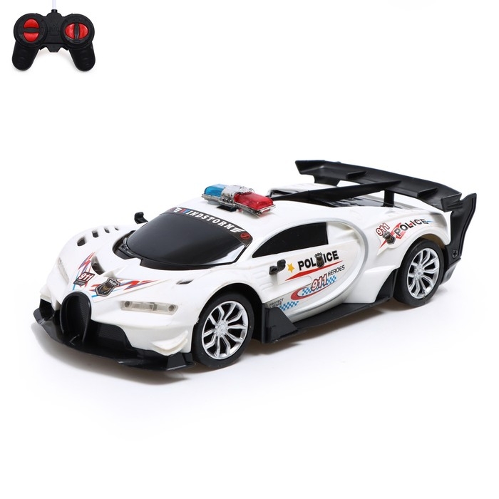 Машина радиоуправляемая «Полиция», работает от батареек, цвет белый Машина радиоуправляемая «Полиция», работает от батареек, цвет белый