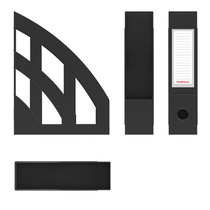 Лоток для бумаг вертикальный 75 мм, ErichKrause Office, черный