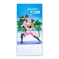 Полотенце пляжное в сумке Этель &laquo;Yoga mom&raquo; 70х140 см, микрофибра