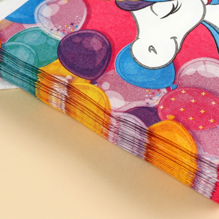 Салфетки бумажные, 33х33 см, 20 штук, 3-х слойные, Минни и Единорог Салфетки бумажные, 33х33 см, 20 штук, 3-х слойные, Минни и Единорог