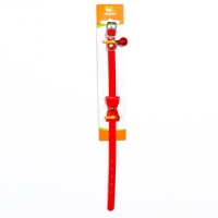 Ошейник "Сияние" с бусиной и бубенчиком, 29 х 1 см, ОШ 21-26, красный Ошейник "Сияние" с бусиной и бубенчиком, 29 х 1 см, ОШ 21-26, красный