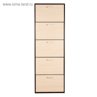 Обувница Приветливая-3, 600х222х1800, Венге темный/Венге светлый