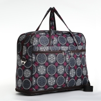 Сумка дорожная женская на молнии, с увеличением, 3 наружных кармана, длинный ремень, цвет чёрный/серый Сумка дорожная женская на молнии, с увеличением, 3 наружных кармана, длинный ремень, цвет чёрный/серый