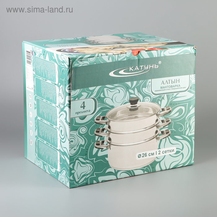 Мантоварка «Алтын», 6 л, d=26 см, 2 секции, капсульное дно, индукция Мантоварка «Алтын», 6 л, d=26 см, 2 секции, капсульное дно, индукция