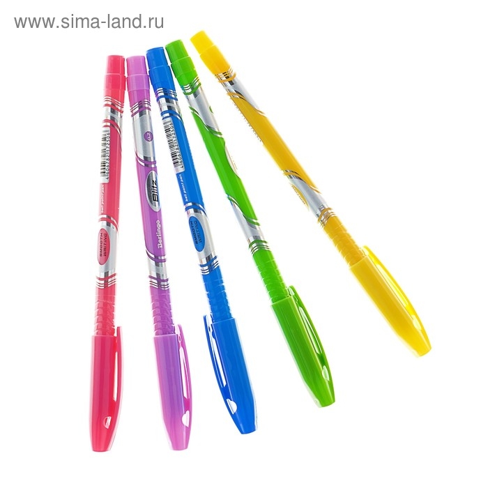 Ручка шариковая 0.7 мм, Berlingo Blitz, чернила синие, микс