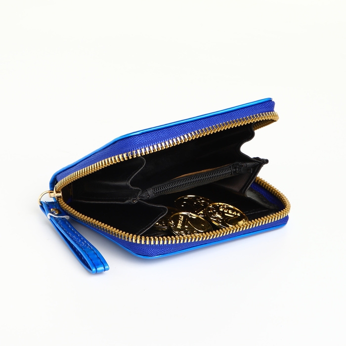 Кошелёк на молнии, цвет синий Кошелёк на молнии, цвет синий