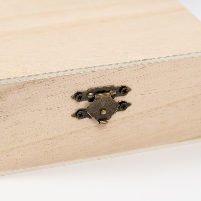 Шкатулка дерево для росписи квадрат Шкатулка дерево для росписи квадрат "Полосатая" 5х13х13 см