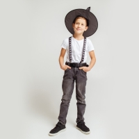 Карнавальная шляпа &laquo;Кошмарное веселье&raquo; чёрная, с гирляндой