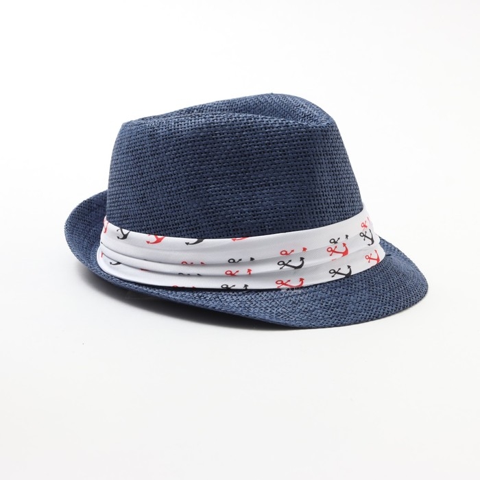 Шляпа мужская MINAKU, цвет синий, р-р 58 Шляпа мужская MINAKU, цвет синий, р-р 58